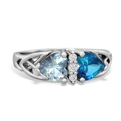 aquamarine-london topaz celtic ring