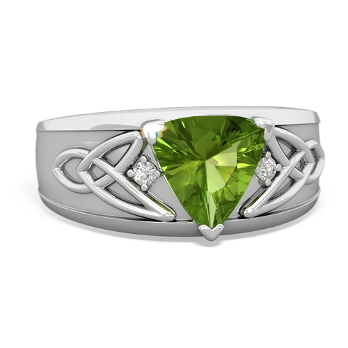 peridot celtic ring