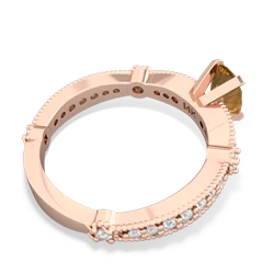 Citrine Sparkling Tiara 7X5mm Oval 14K Rose Gold ring R26297VL