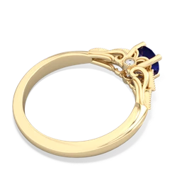 Lab Sapphire Antique Elegance 14K Yellow Gold ring R3100