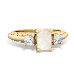 matching rings - Art Deco Diamond 7x5 Emerald-cut Engagement