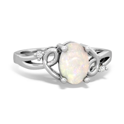 Opal Swirls 14K White Gold ring R2347