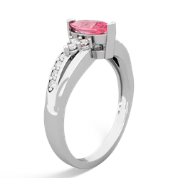 Lab Pink Sapphire Royal Marquise 14K White Gold ring R2343