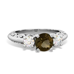 matching rings - Art Deco Diamond 6mm Round Engagment