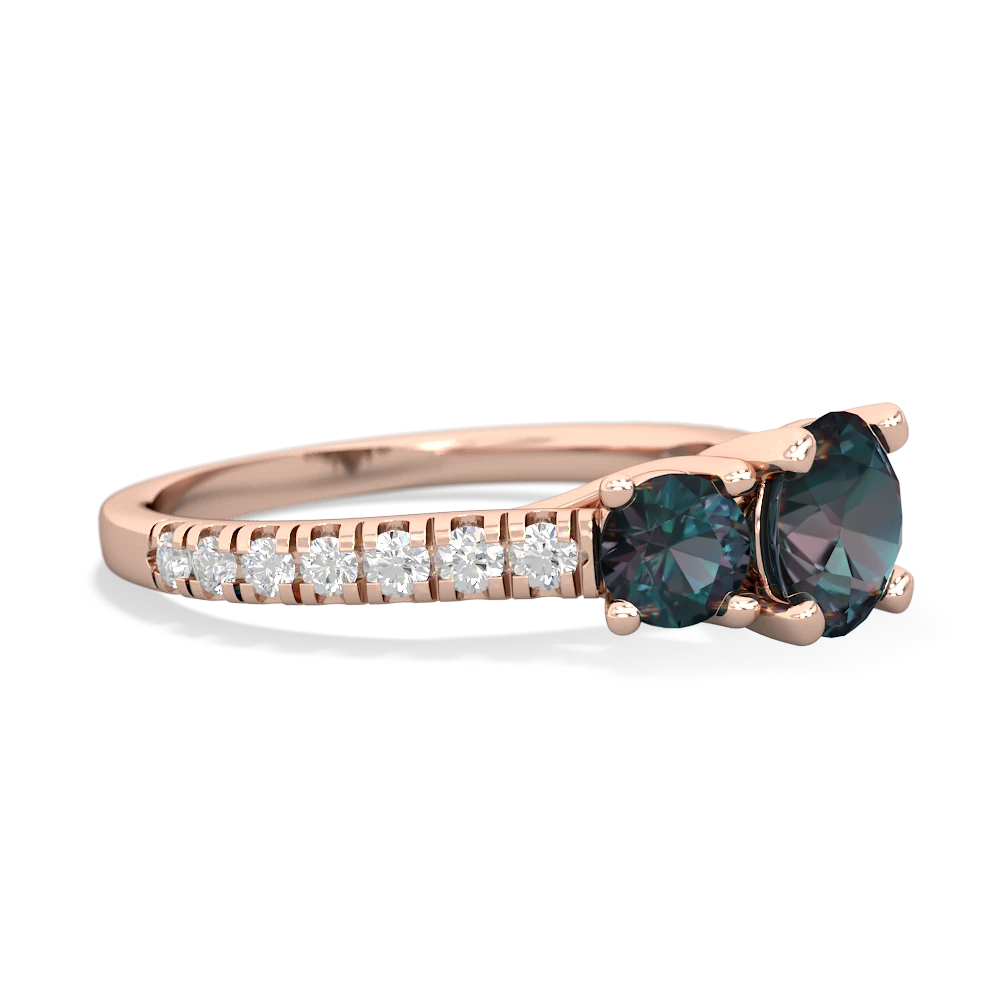 Emerald Pave Trellis 14K Rose Gold ring R5500