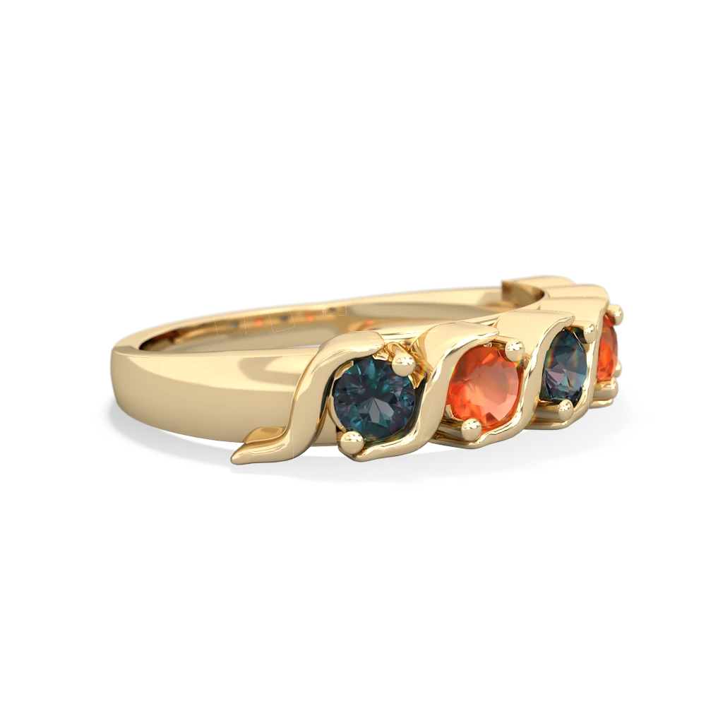 Alexandrite Anniversary Band 14K Yellow Gold ring R2089