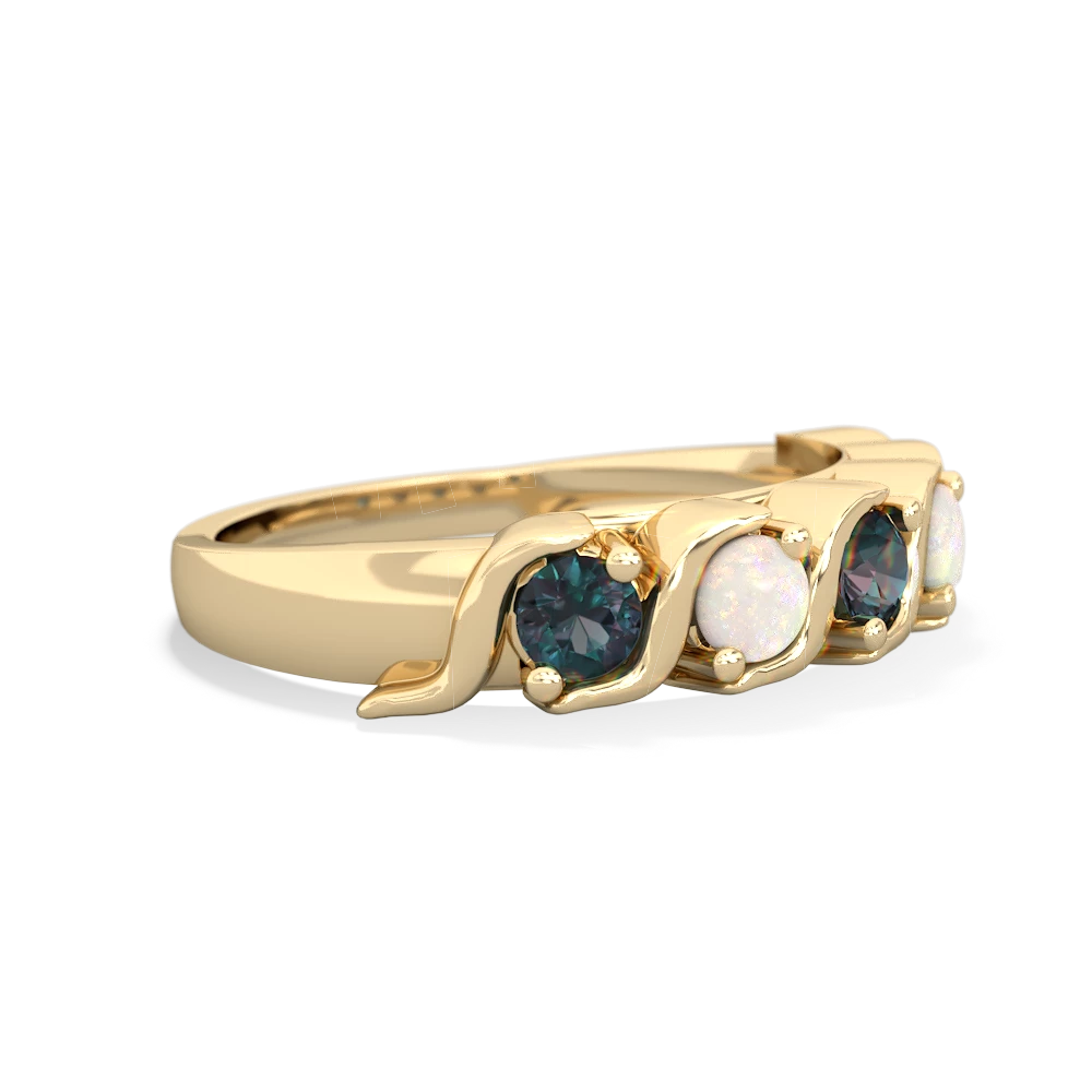 Alexandrite Anniversary Band 14K Yellow Gold ring R2089