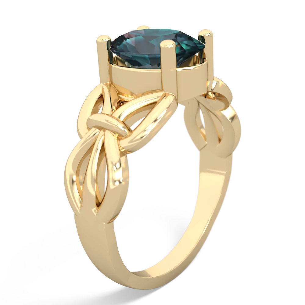Alexandrite Celtic Knot Cocktail 14K Yellow Gold ring R2377