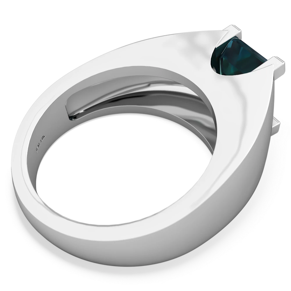 Alexandrite Men's 14K White Gold ring R1836