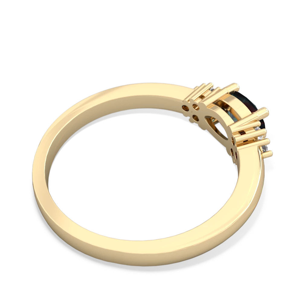 Alexandrite Simply Elegant East-West 14K Yellow Gold ring R2480