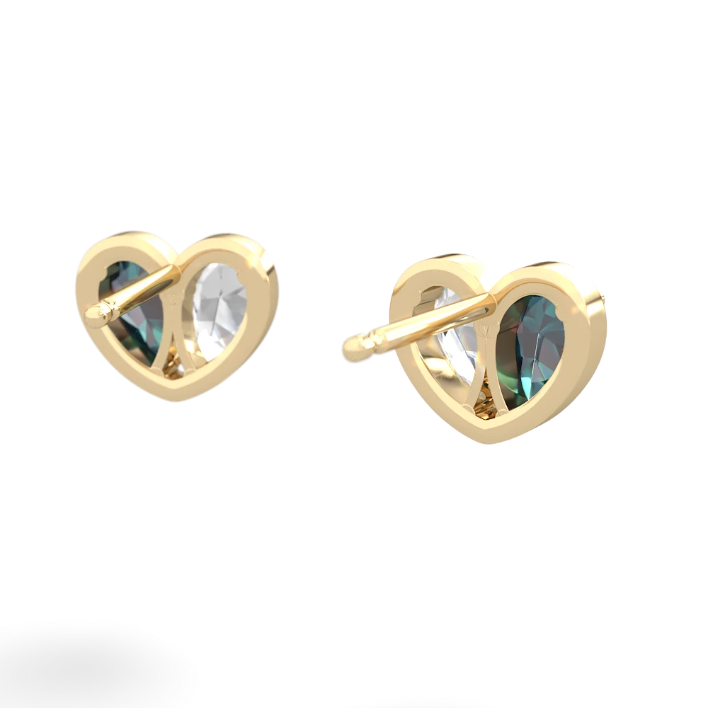Alexandrite 'Our Heart' 14K Yellow Gold earrings E5072