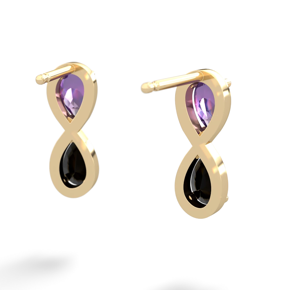 Amethyst Infinity 14K Yellow Gold earrings E5050
