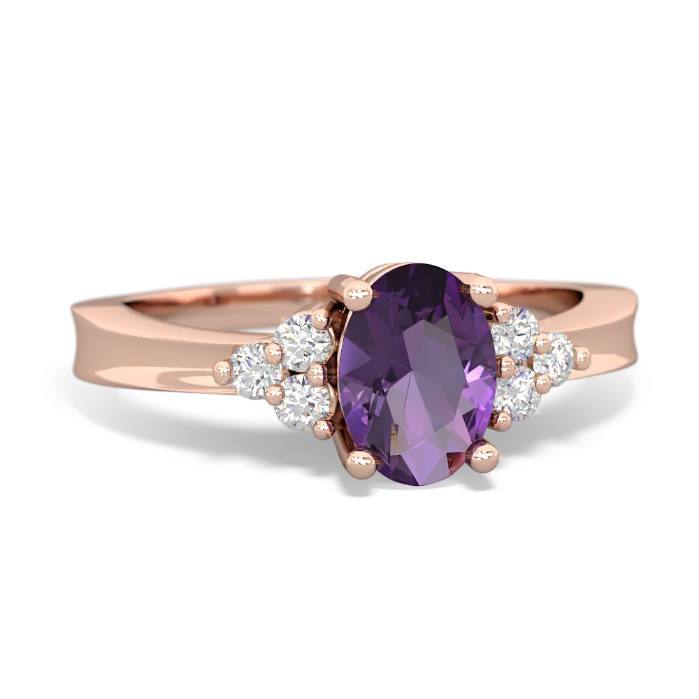 Amethyst Simply Elegant 14K Rose Gold ring R2113