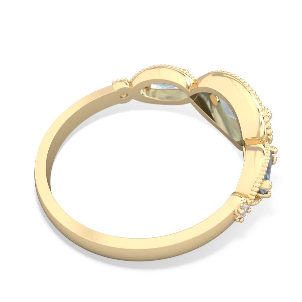 Onyx Milgrain Marquise 14K Yellow Gold ring R5700