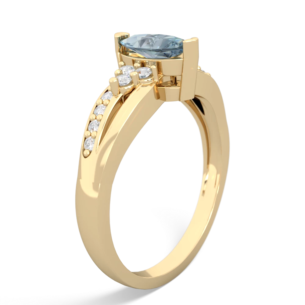Aquamarine Royal Marquise 14K Yellow Gold ring R2343