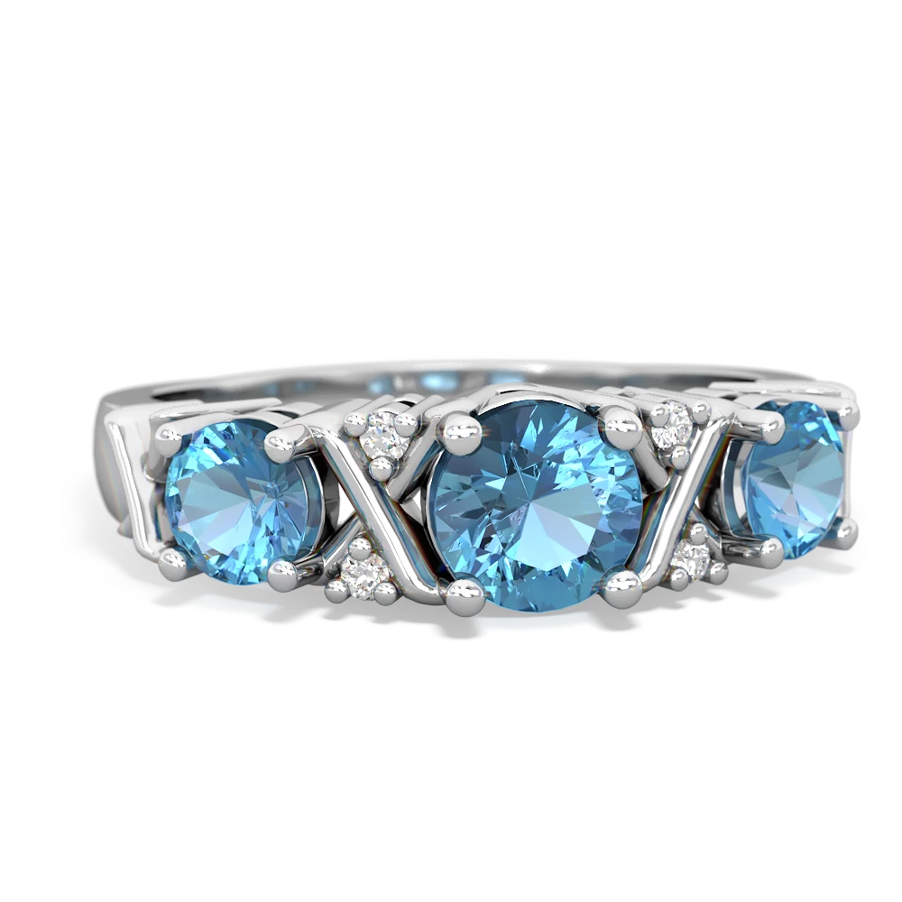 Opal Hugs And Kisses 14K White Gold ring R5016