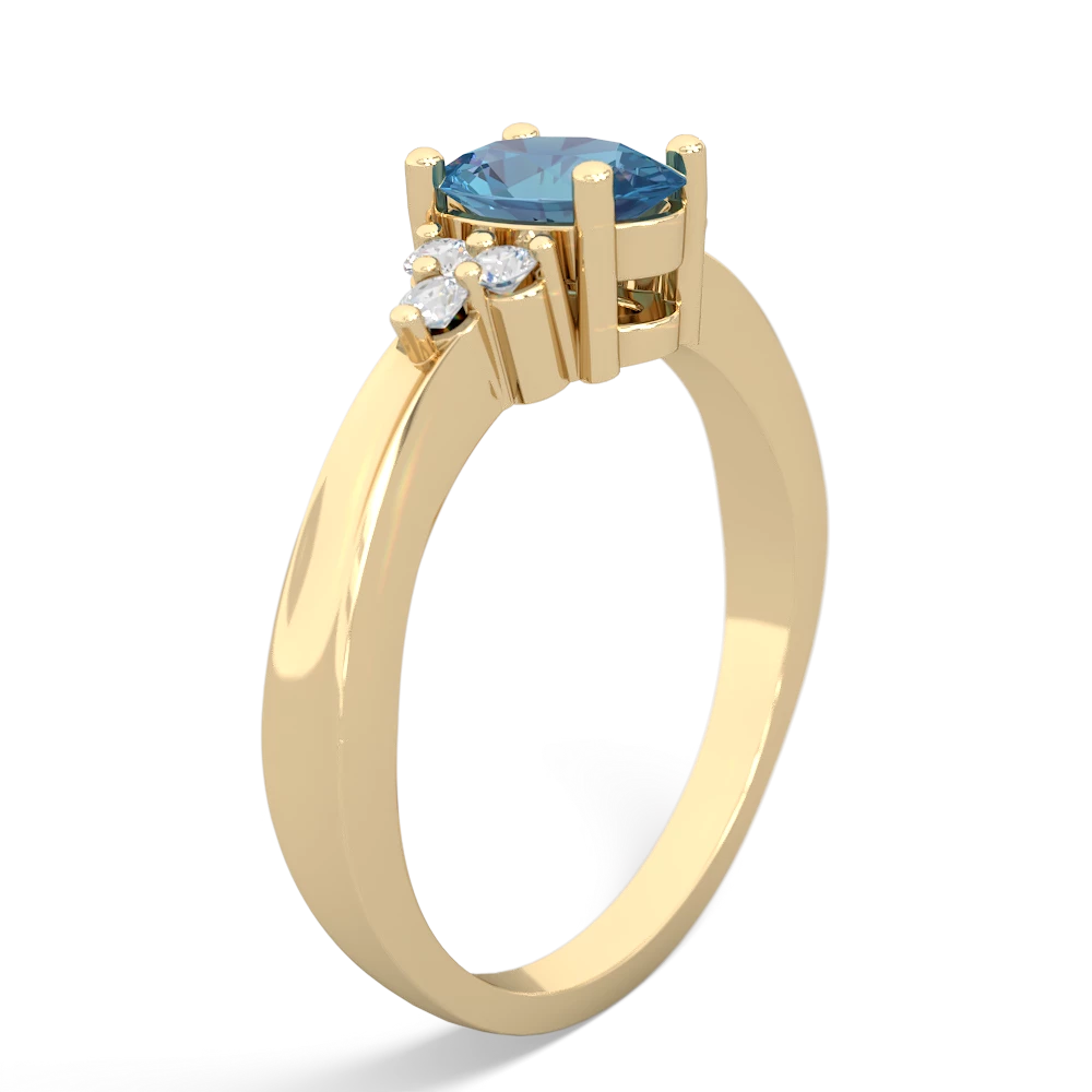 Blue Topaz Simply Elegant 14K Yellow Gold ring R2113