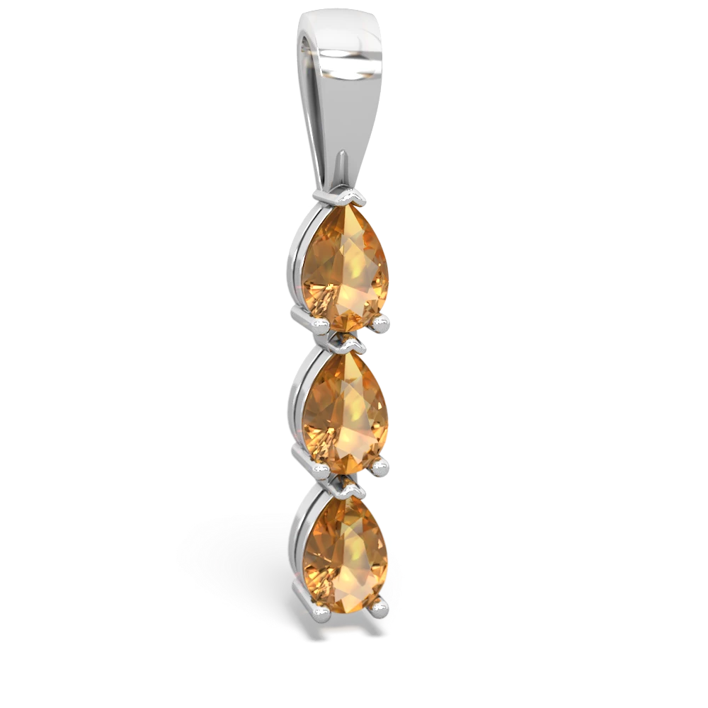 London Topaz Dew Drops 14K White Gold pendant P2251