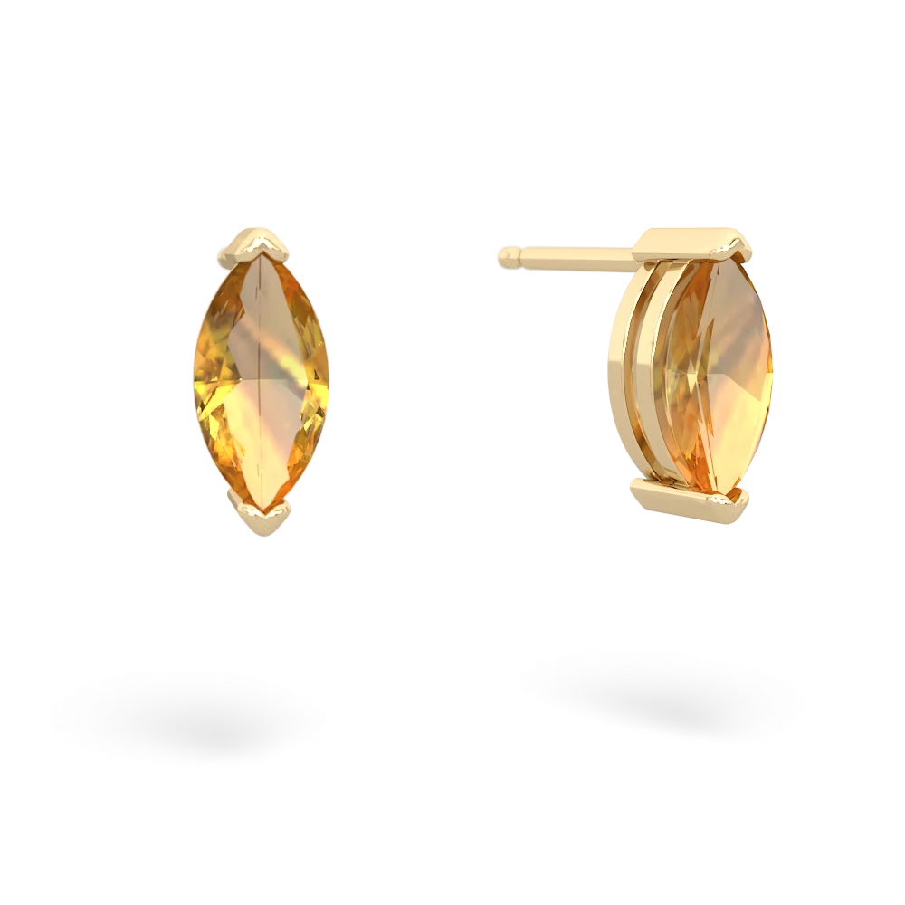 Citrine 8X4mm Marquise Stud 14K Yellow Gold earrings E1701