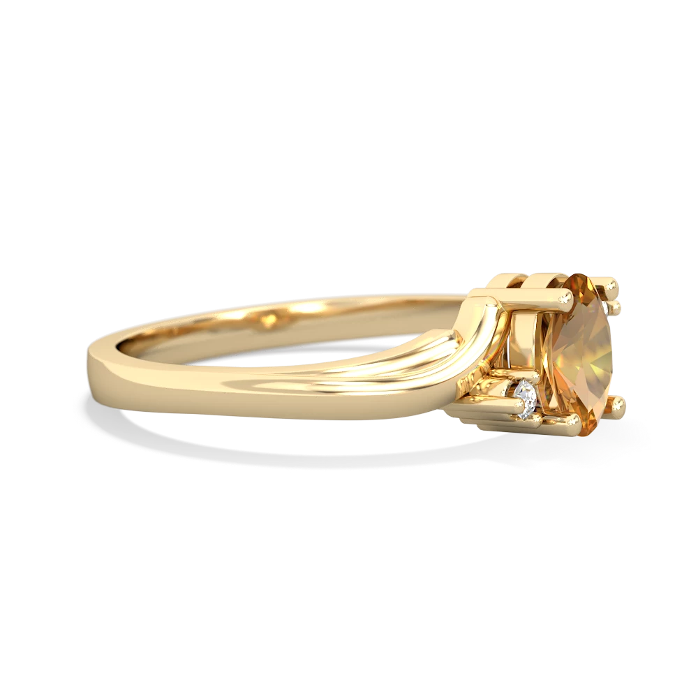 Citrine Elegant Swirl 14K Yellow Gold ring R2173