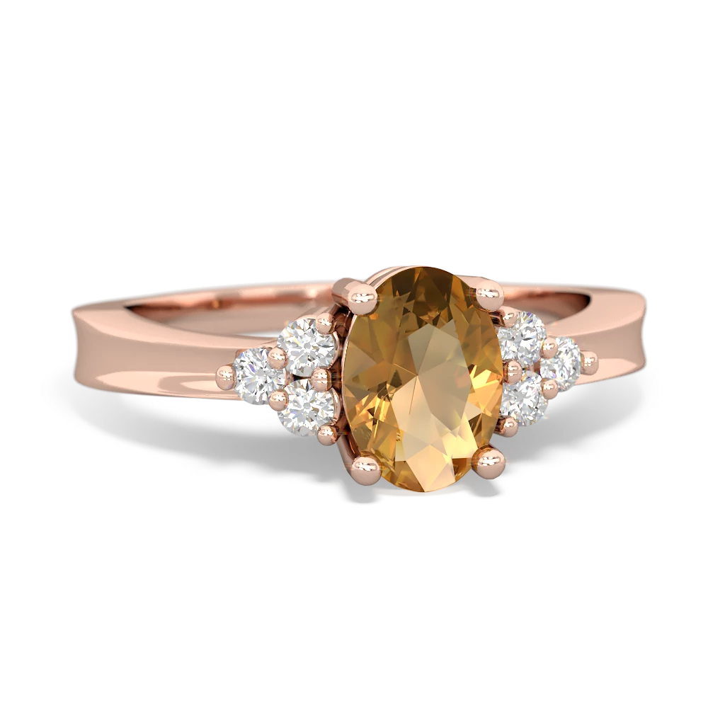 Citrine Simply Elegant 14K Rose Gold ring R2113