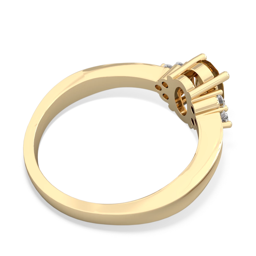 Citrine Simply Elegant 14K Yellow Gold ring R2113