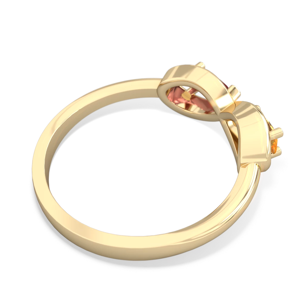 Citrine Infinity 14K Yellow Gold ring R5050