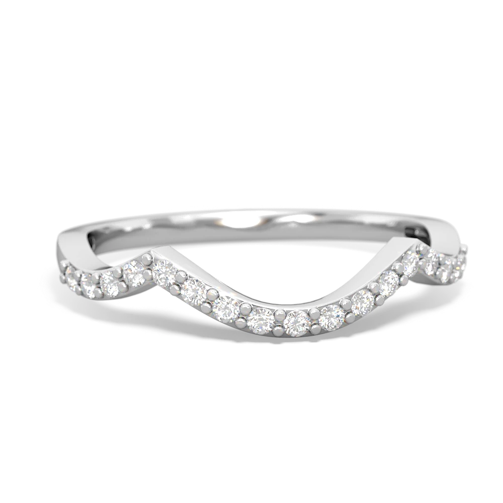Diamond Diamond Twist Wedding Band 14K White Gold ring W2640