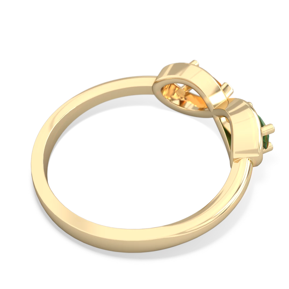 Emerald Infinity 14K Yellow Gold ring R5050
