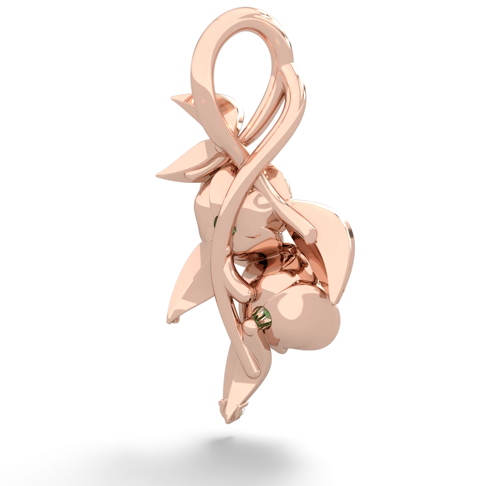 Emerald Rose Vine 14K Rose Gold pendant P5680