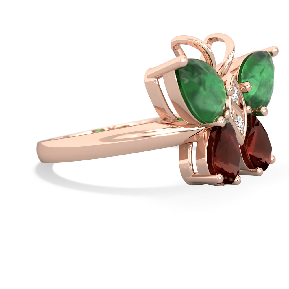 Emerald Butterfly 14K Rose Gold ring R2215