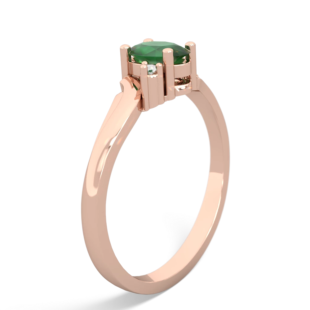 Emerald Elegant Swirl 14K Rose Gold ring R2173