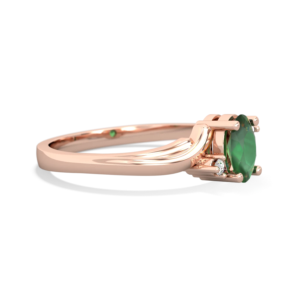 Emerald Elegant Swirl 14K Rose Gold ring R2173