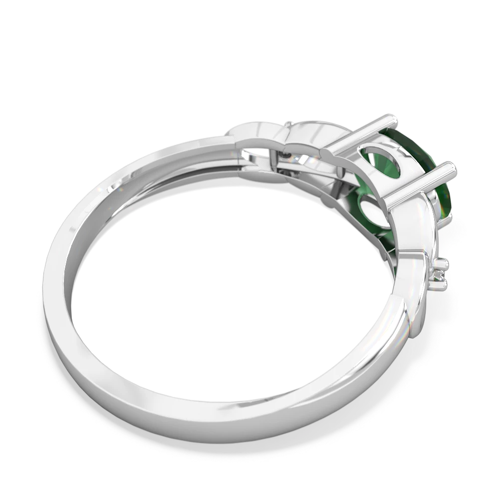 Emerald Links 14K White Gold ring R4032