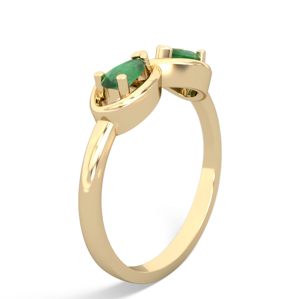 Emerald Infinity 14K Yellow Gold ring R5050