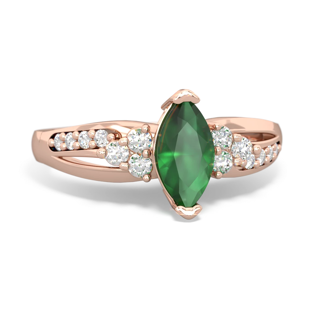 Emerald Royal Marquise 14K Rose Gold ring R2343