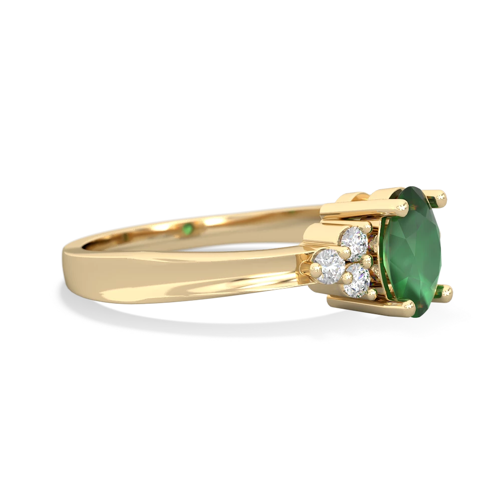 Emerald Simply Elegant 14K Yellow Gold ring R2113