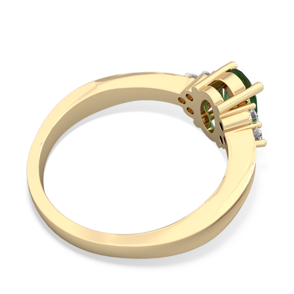 Emerald Simply Elegant 14K Yellow Gold ring R2113