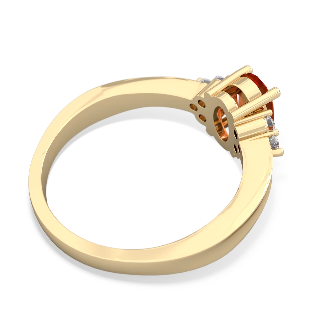 Fire Opal Simply Elegant 14K Yellow Gold ring R2113
