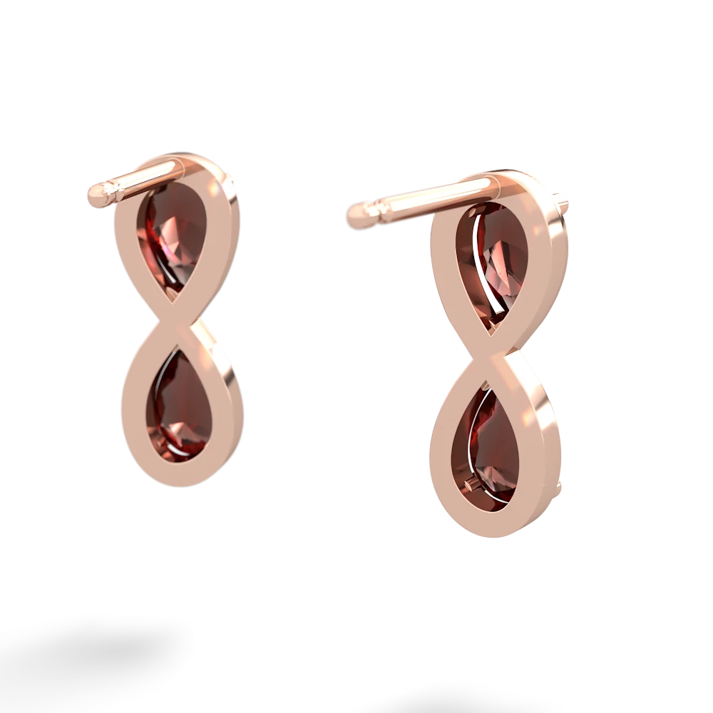 Garnet Infinity 14K Rose Gold earrings E5050