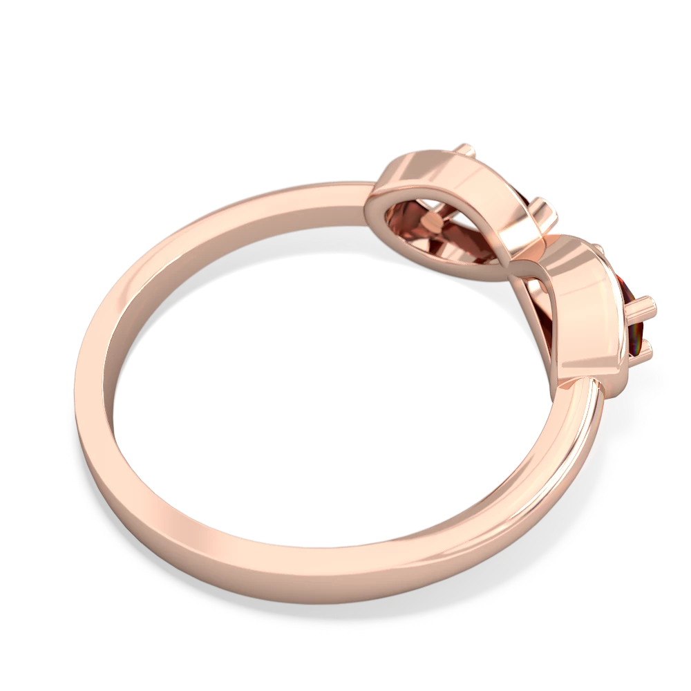 Garnet Infinity 14K Rose Gold ring R5050