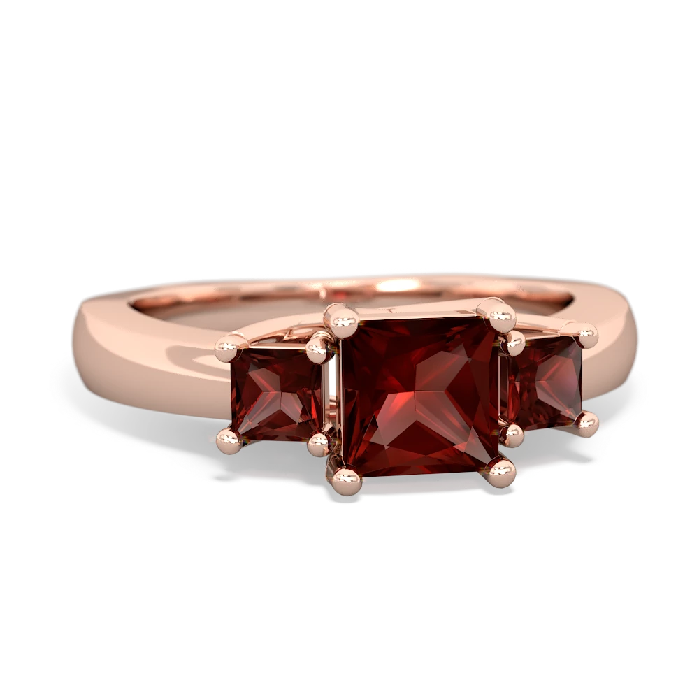 Ruby Three Stone Trellis 14K Rose Gold ring R4015