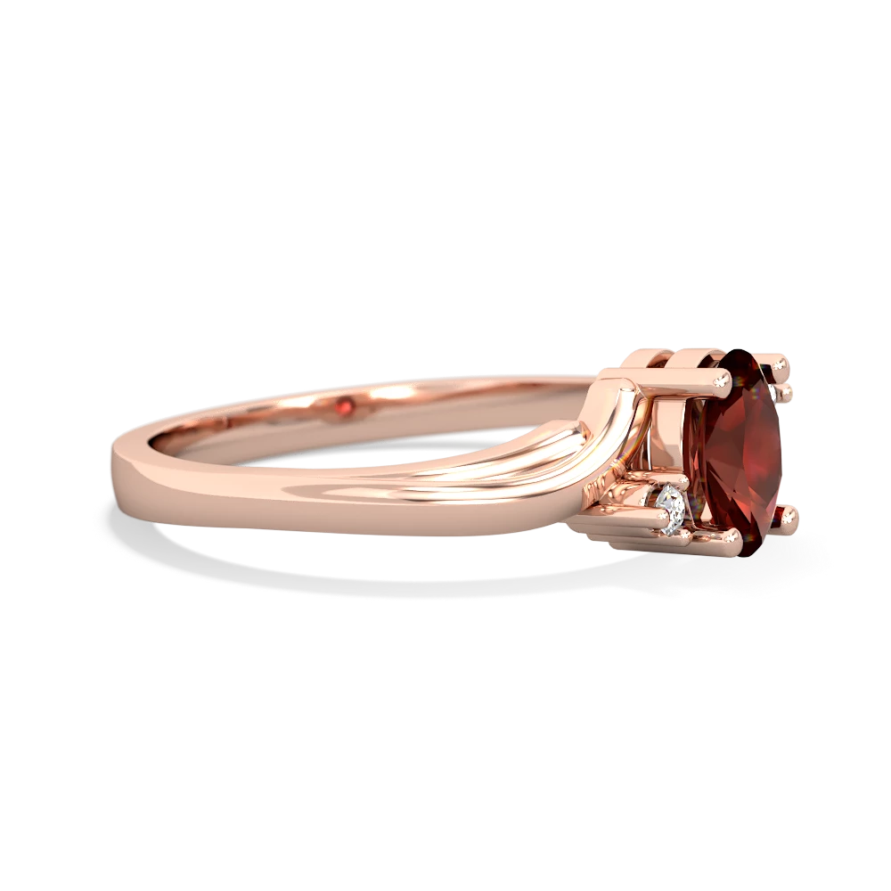 Garnet Elegant Swirl 14K Rose Gold ring R2173