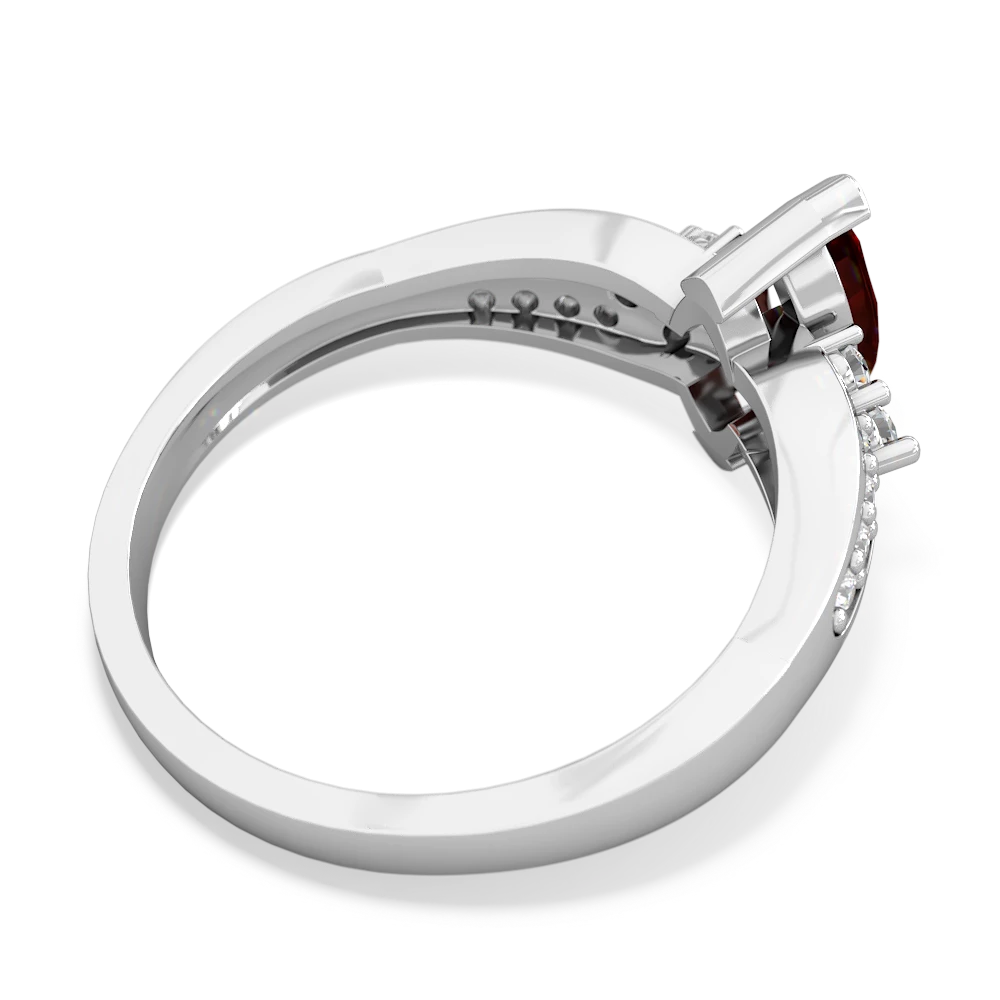 Garnet Royal Marquise 14K White Gold ring R2343