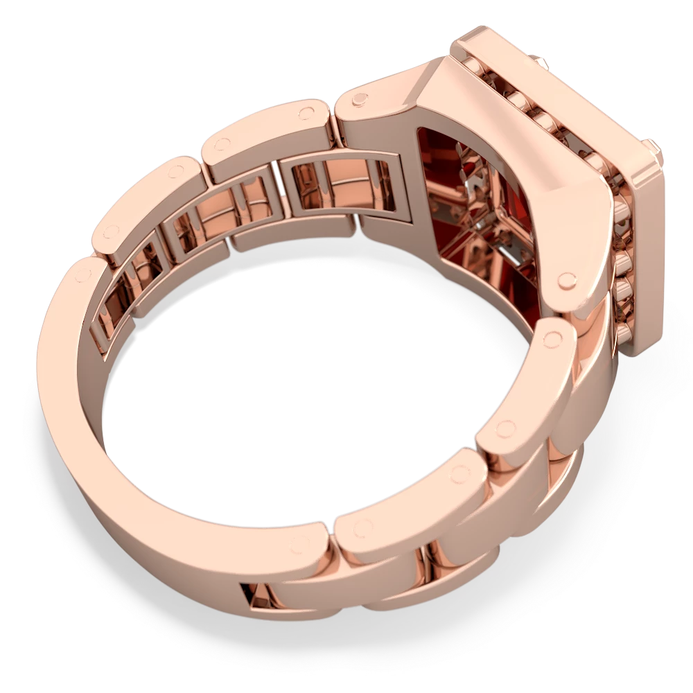 Garnet Men's Watch 14K Rose Gold ring R0510