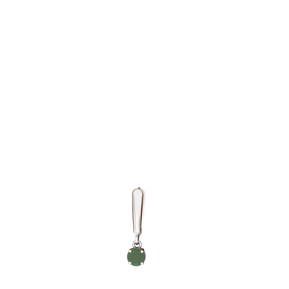 Jade 5Mm Round Lever Back 14K White Gold earrings E2785