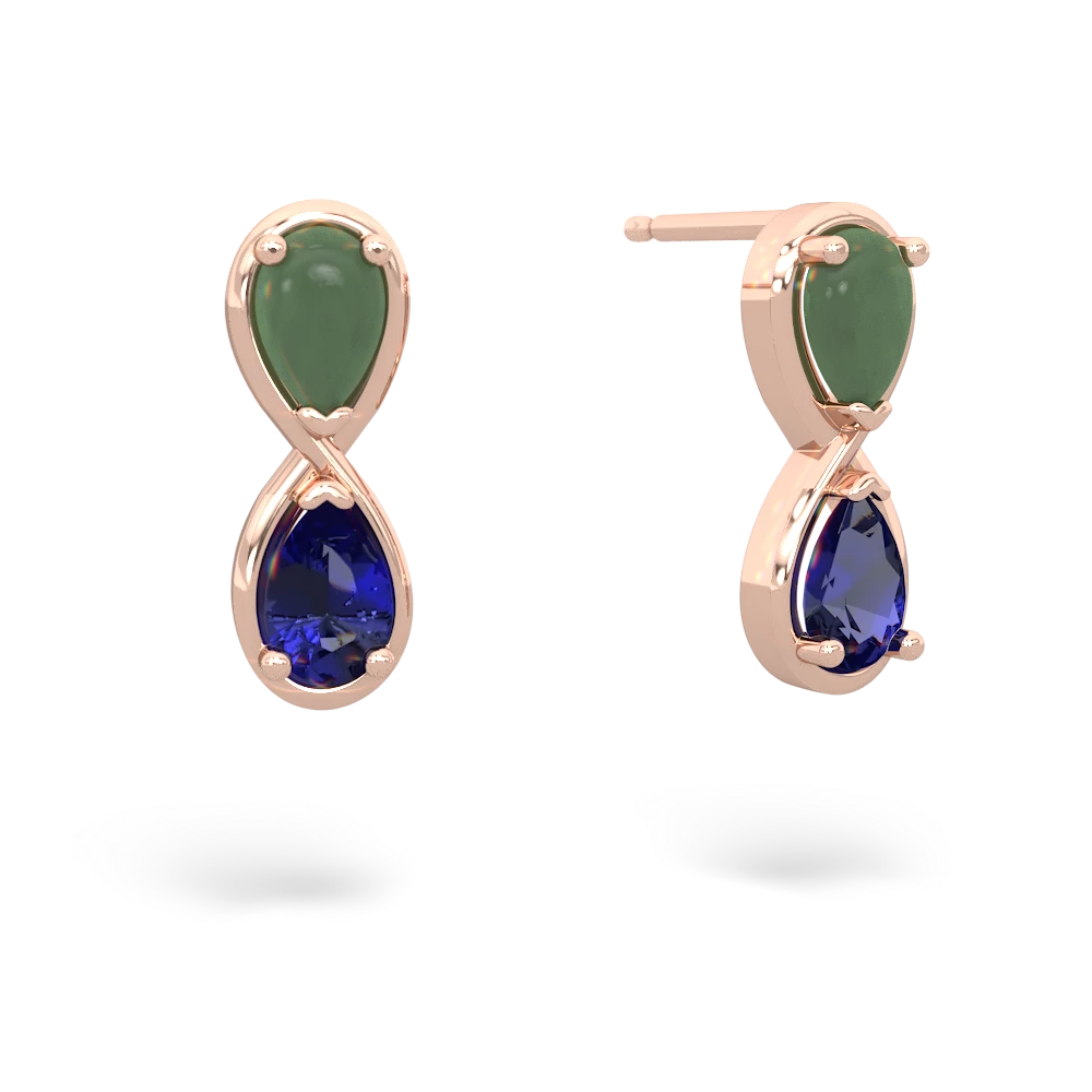 Jade Infinity 14K Rose Gold earrings E5050