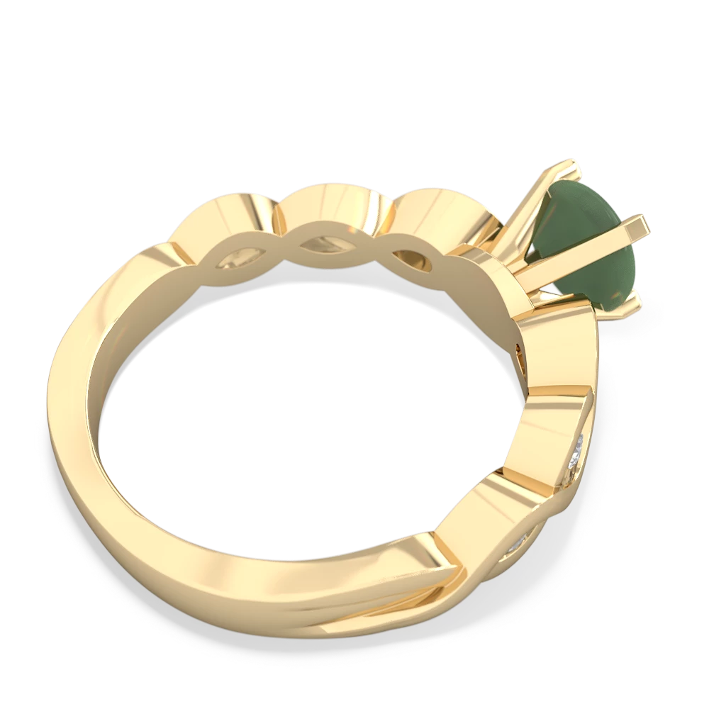 Jade Infinity 6Mm Round Engagement 14K Yellow Gold ring R26316RD