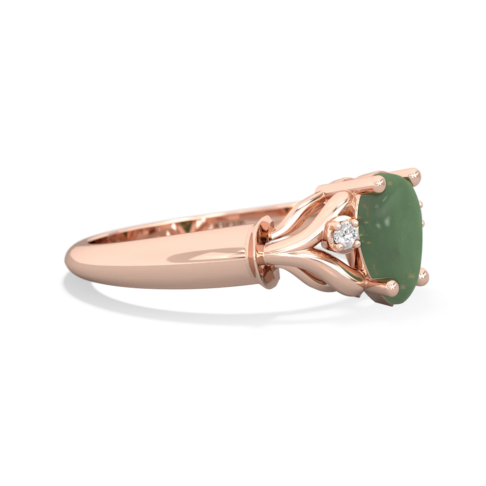 Jade Precious Pear 14K Rose Gold ring R0826