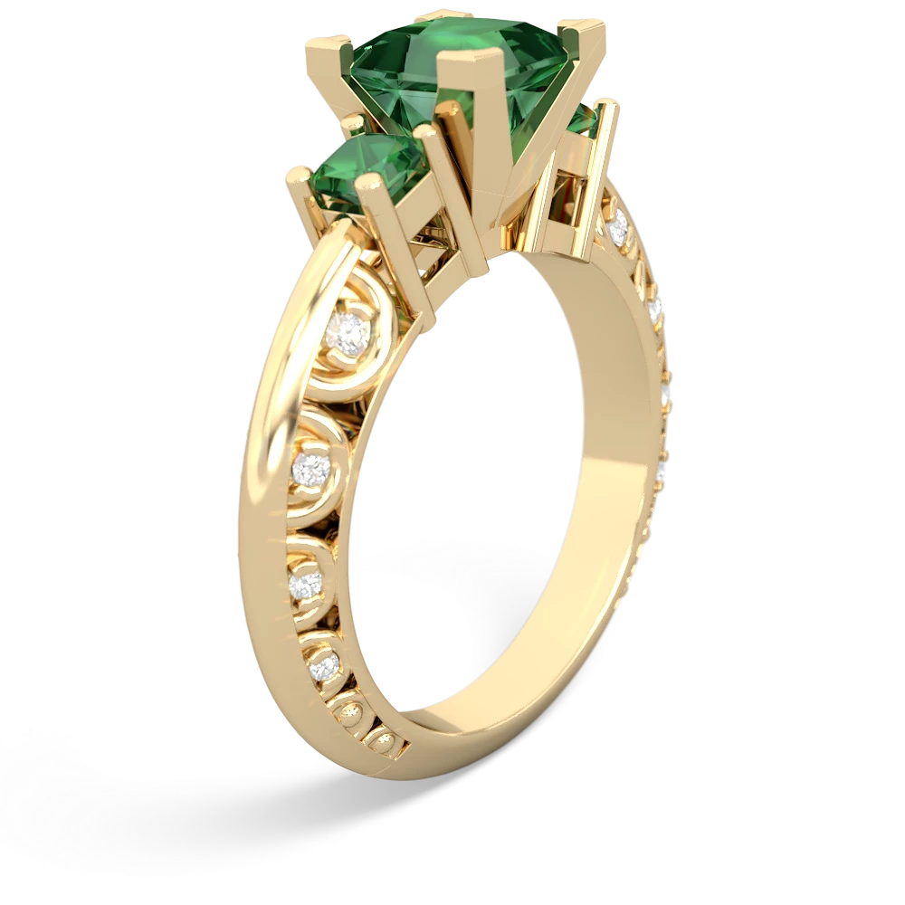 White Topaz Eternal Embrace Engagement 14K Yellow Gold ring C2001